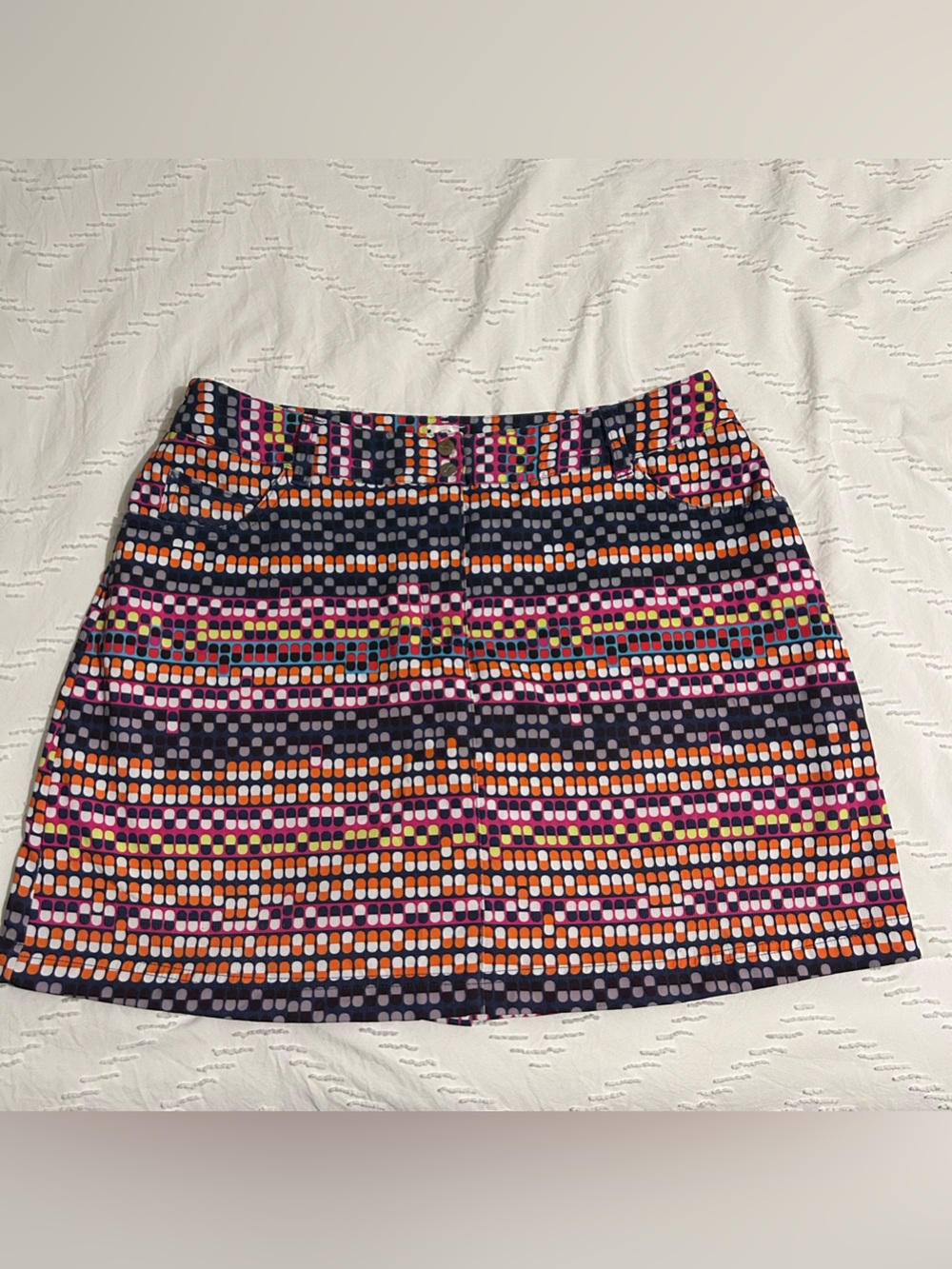 Slazenger Women’s Golf Tennis Skort Skirt Size 6 Pockets Stretch Mosaic Rainbow